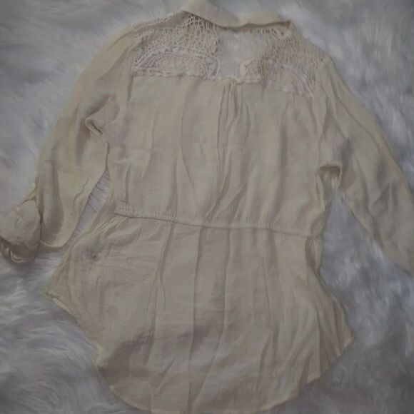 Wishful park whiteoff Long sleve bottom dow womens blouse - Picture 6 of 16